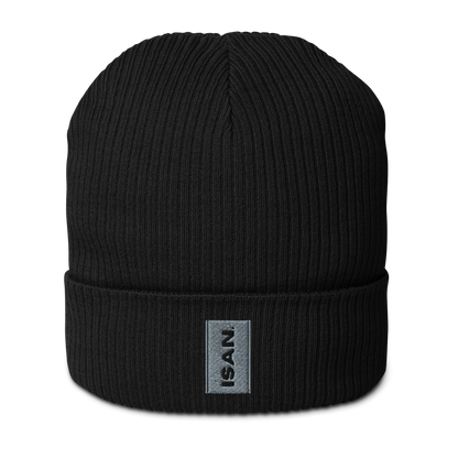 ISAN GREY Organic Ribbed Beanie